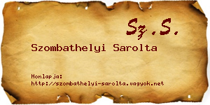Szombathelyi Sarolta névjegykártya