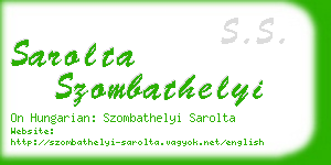 sarolta szombathelyi business card